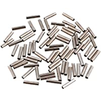 Forfar Pesca Línea Crimp Sleeves 100pcs metal Pescar Línea del aparejo de alambre de tuberías Fishlover Rizar Mangas del…
